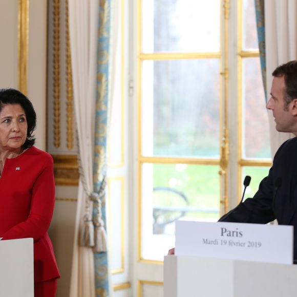 Conférence de presse conjointe de M. Emmanuel Macron, président de France et Mme Salomé Zourabichvili, Présidente de la Géorgie